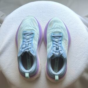 Hoka Bondi 8 Athletic Shoes - Blue and Purple